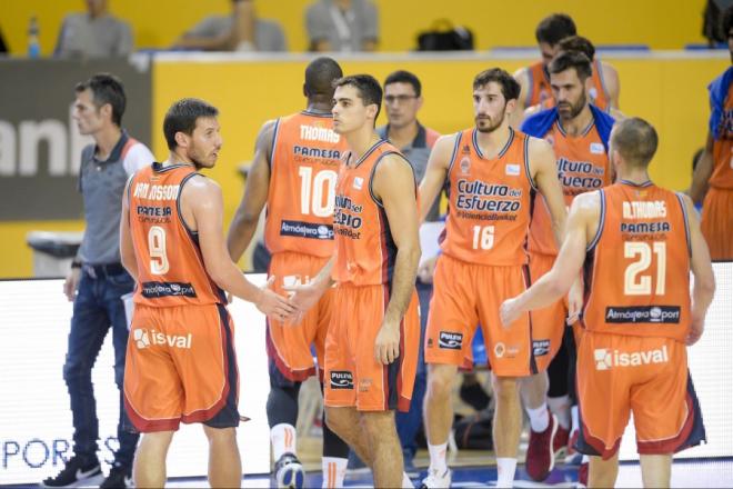 Alegría en el Valencia Basket. (Foto: Valencia Basket)
