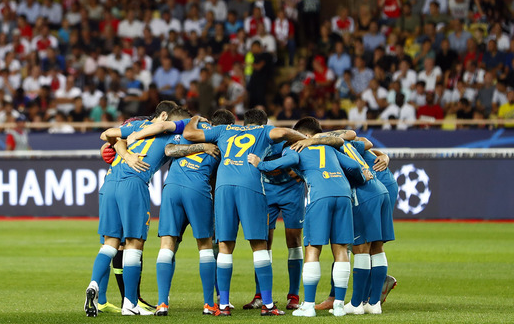 Los jugadores del Atlético se conjuran en Mónaco (Foto: ATM).