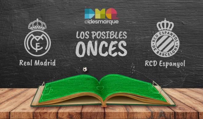 Los posibles onces del Real Madrid-Espanyol.