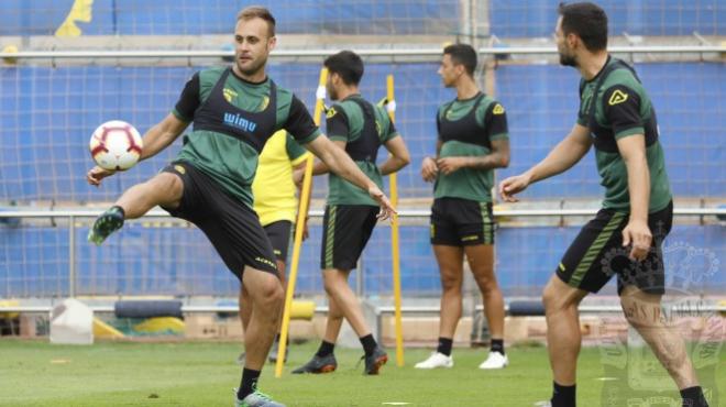 Cala, en un entrenamiento reciente de Las Palmas.