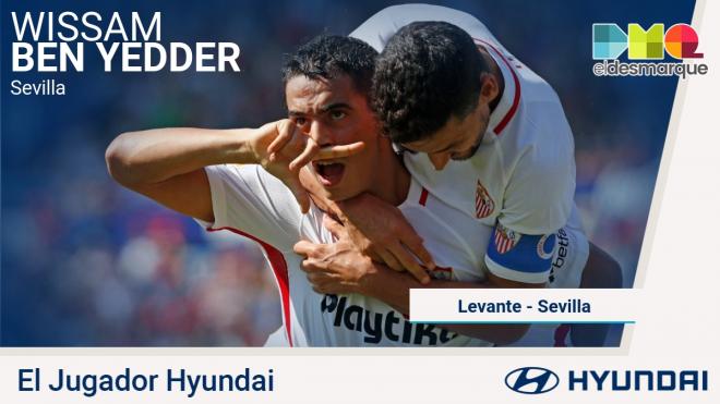 Ben Yedder, jugador Hyundai del Levante-Sevilla.