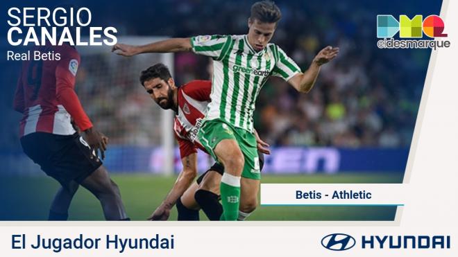 Canales, jugador Hyundai del Betis-Athletic.