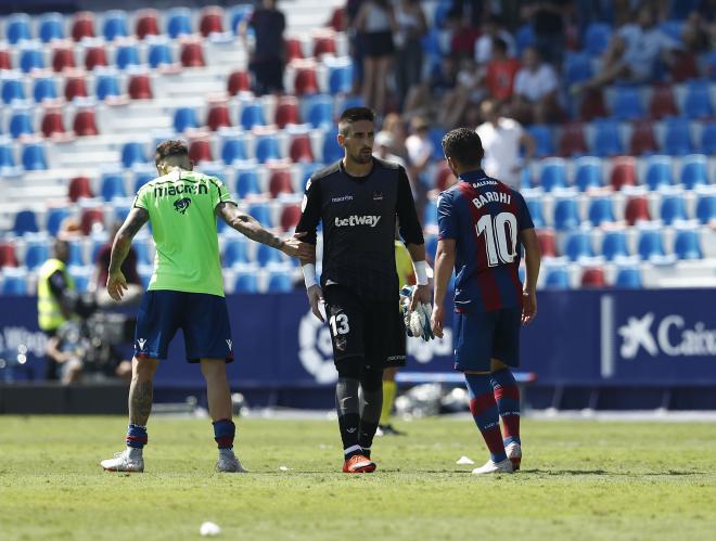 Oier Olazabal, tras el partido entre el Levante UD y el Sevilla (David González).