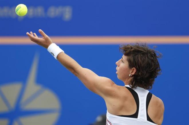 Carla Suárez, durante el partido.