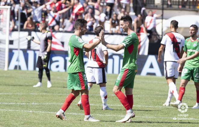 Jony y Burgui, tras el Rayo-Alavés.