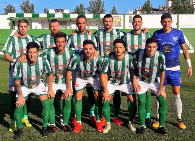 Once del Antequera ante el Atarfe (Foto: @AntequeraCF).