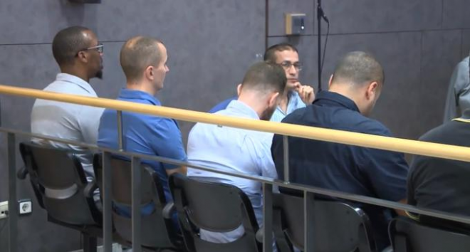 Varios de los acusados del PSG durante el juicio que arrancó en julio de 2018.