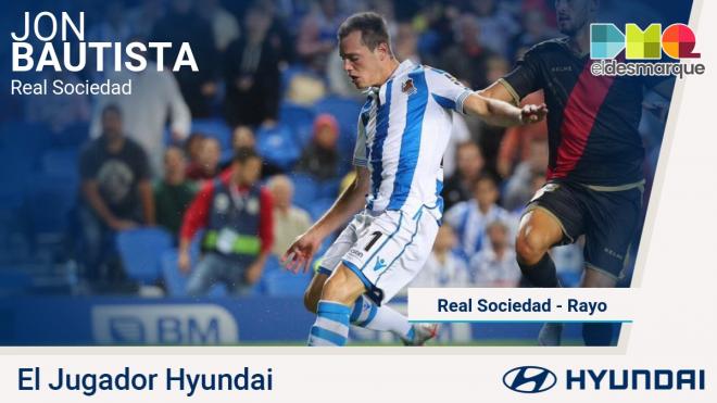 Jon Bautista, jugador Hyundai del Real Sociedad-Rayo Vallecano.