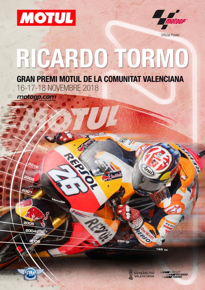 Cartel del Gran Premio de la Comunitat Valenciana 2018