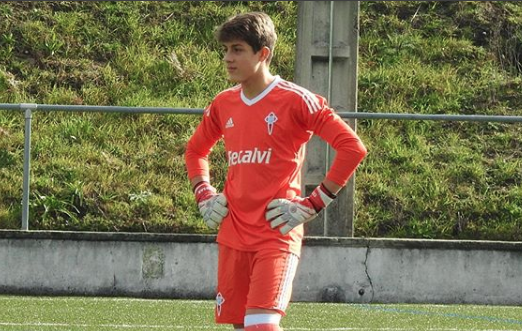 César Fernández González, portero de las categorías inferiores del Celta (Foto: @cesarfernandeez).