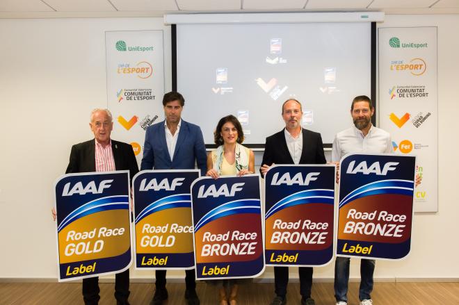 Las cinco etiquetas de la IAAF que tiene Valencia Ciudad del Running.