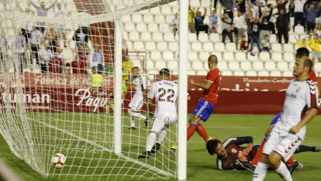 Momento en el que Rey Manaj ponía el 1-0 en el marcador (Foto: LaLiga).