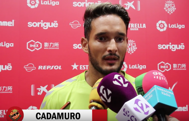 Cadamuro, defensa del Nàstic, en la previa del duelo contra el Deportivo (Foto: Gimnàstic de Tarragona).