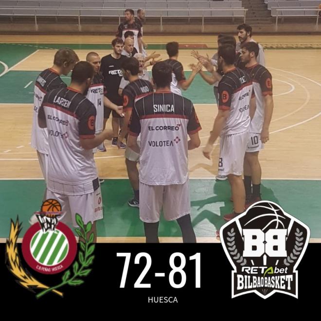 Última victoria de la pretemporada para el RETAbet Bilbao Basket en Huesca