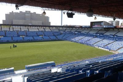 Aspecto del nuevo césped de La Romareda (Foto: Real Zaragoza).