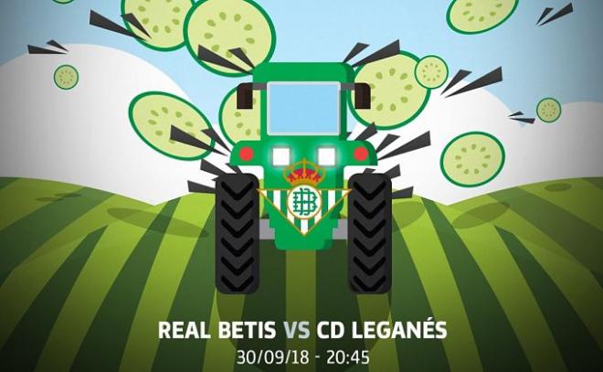 Imagen del cartel del Betis para el partido ante el Leganés (foto: RBB).