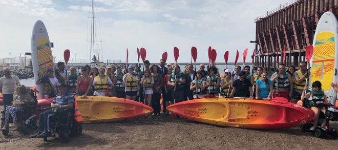 Inauguración del proyecto de deporte inclusivo en Almería en modalidades acuáticas.