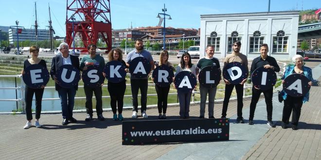 Presentación en 2018 de la iniciativa Euskaraldia en Bilbao.
