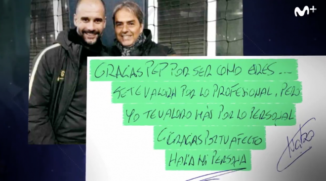 El mensaje de Natxo González para Pep Guardiola (Foto: @casadelfutbol).