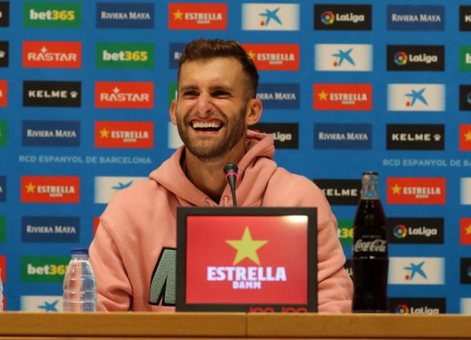 Baptistao, durante la rueda de prensa.