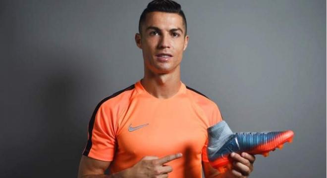Cristiano en un acto con Nike.