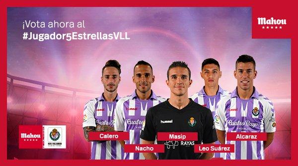 Jugadores del Real Valladolid nominados a mejor futbolista blanquivioleta del mes de septiembre (Foto: Fútbol Mahou).