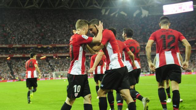 Los jugadores del Athletic celebran un gol. (Foto: LaLiga)