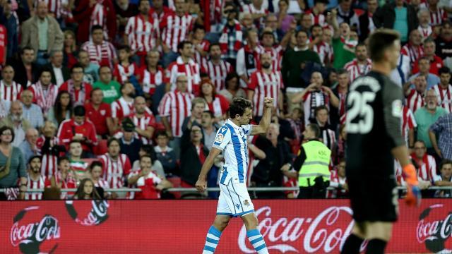 Mikel Merino espera repetir el 1-3 de la Real Sociedad en San Mamés (Foto: LaLiga).