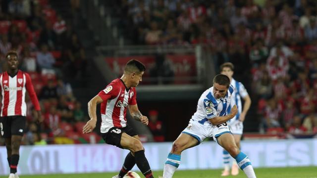 Sangalli marcó en el pasado derbi de San Mamés (Foto: LFP).