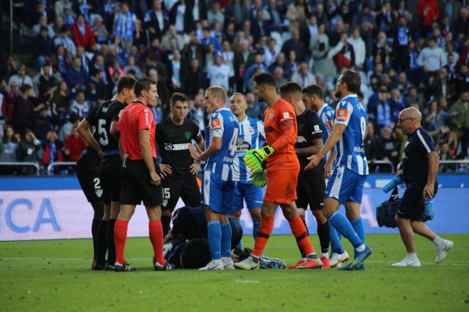 Imagen del último Deportivo-Málaga del play off de ascenso (Foto: Iris Miquel).
