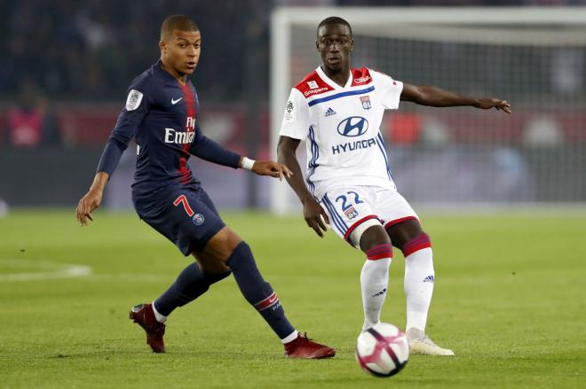 Kylian Mbappé, durante el PSG-Lyon.