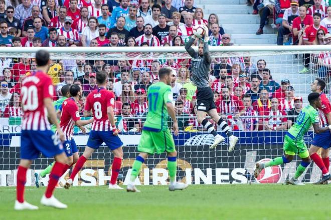 Pau López tuvo una buena actuación en el partido ante el Atlético.