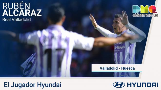 Rubén Alcaraz, jugador Hyundai del Real Valladolid-Huesca.
