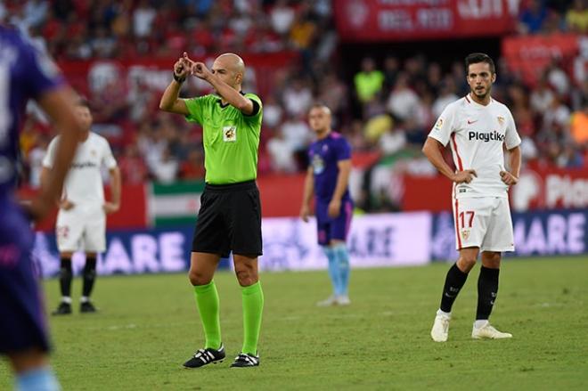 González Fuertes, en el Sevilla-Celta (Foto: Kiko Hurtado).