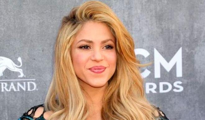 Shakira, durante la presentación de un acto.