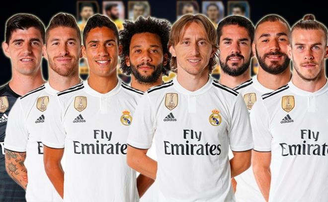 Courtois, Ramos, Varane, Marcelo, Modric, Isco, Benzema y Bale, nominados del Real Madrid al Balón de Oro 2018.