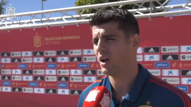 Morata, en la concentración de la selección.