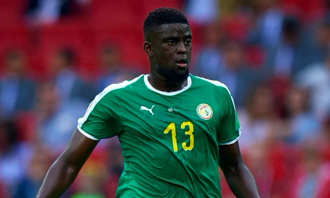 N'Diaye, en un partido con la selección de Senegal.