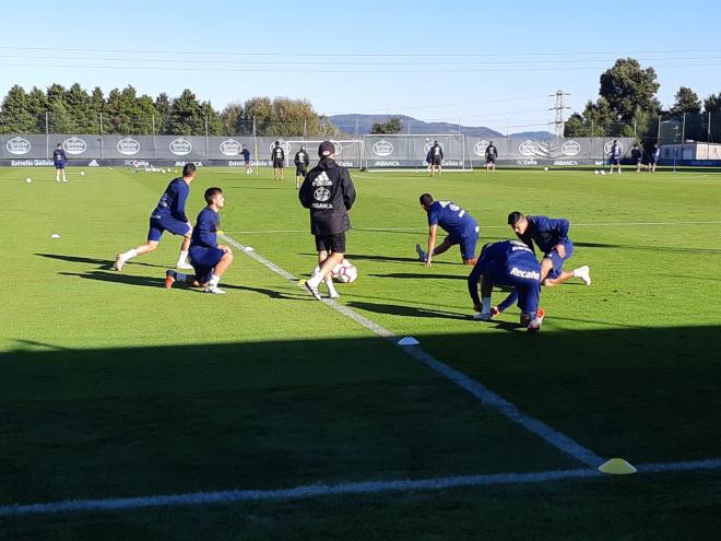 Entrenamiento en A Madroa (Foto: A.B.).