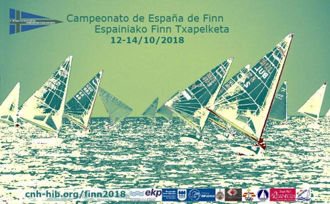 Cartel del Campeonato de España de finn que se celebrará en Hondarribia.