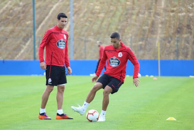 Entrenamiento del Deportivo en Abegondo (Foto: Iris Miquel).