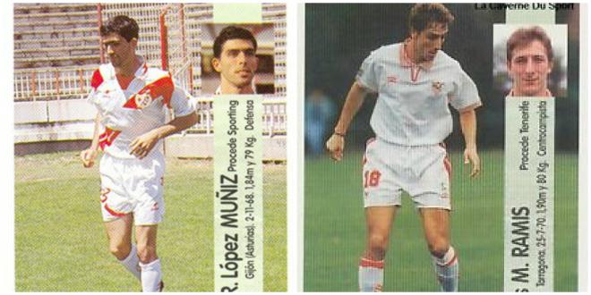 Juan Ramón Muñiz y Luis Miguel Ramis, en su etapa de futbolistas.