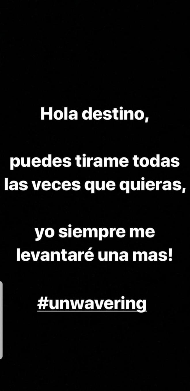 El mensaje de Iván López en Instagram.