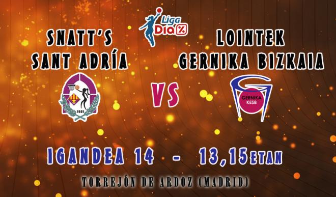 El Lointek Gernika se estrena este domingo ante el Sant Adriá en Torrejón de Ardoz.