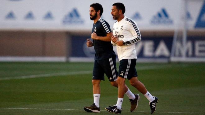 Isco realiza trabajo físico en un entrenamiento (Foto: Real Madrid).