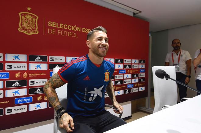 Ramos, en la sala de prensa del Villamarín (Fotos: Kiko Hurtado).