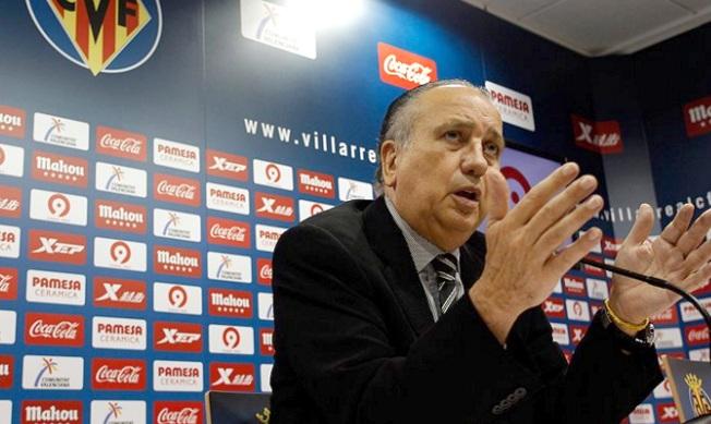 Fernando Roig, en rueda de prensa del Villarreal.