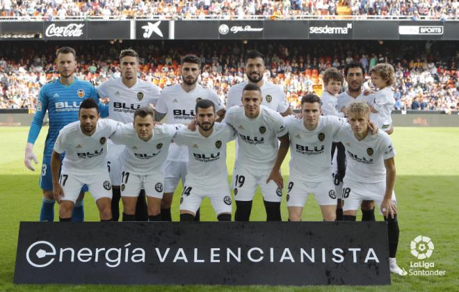 Once titular del Valencia CF ante el Leganés. (Foto: LaLiga)