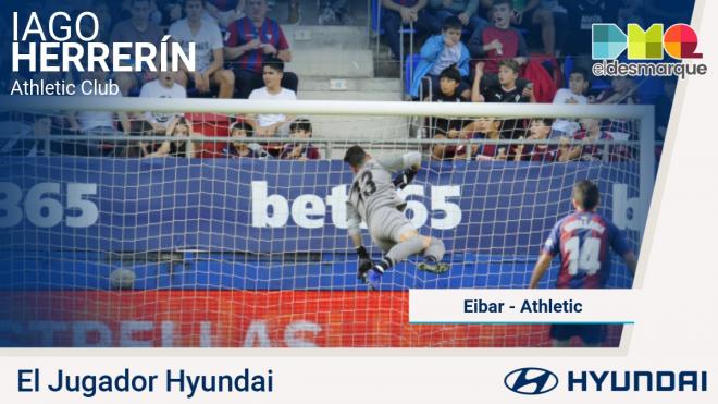 Iago Herrerín, jugador Hyundai del Eibar-Athletic.