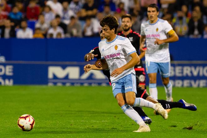 Duelo de la pasada jornada ante el Tenerife (Foto: Dani Marzo).